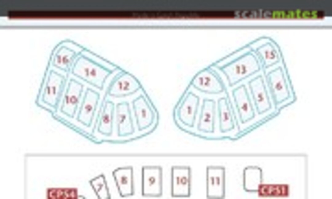 1:72 Canopy Mask: TBM-3W 'Guppy' - Sword - (Peewit M72151) M72151