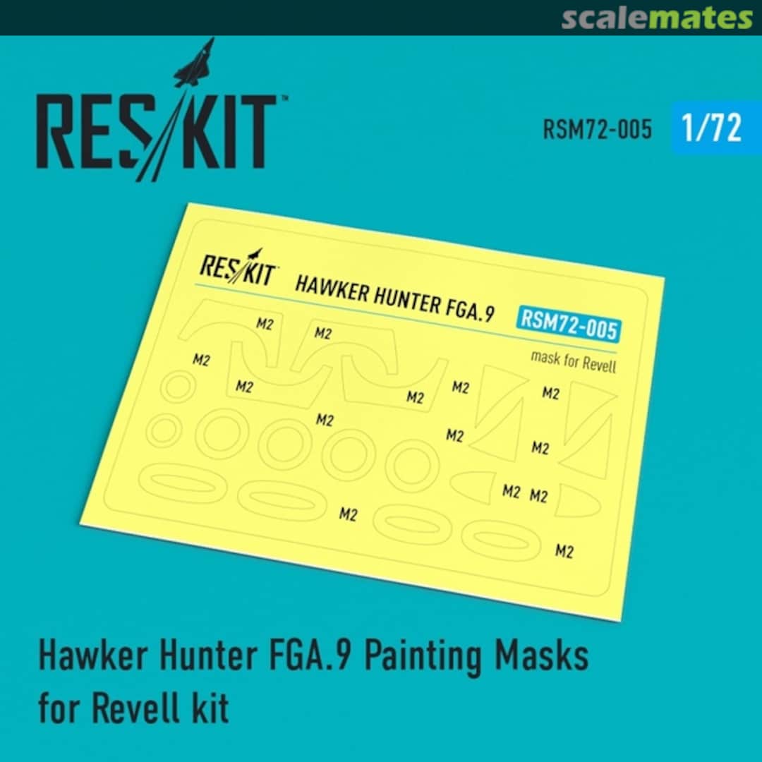 Boxart Hawker Hunter FGA.9 - painting masks RSM72-0005 ResKit Boxart Hawker Hunter FGA.9 - painting masks RSM72-0005 ResKit