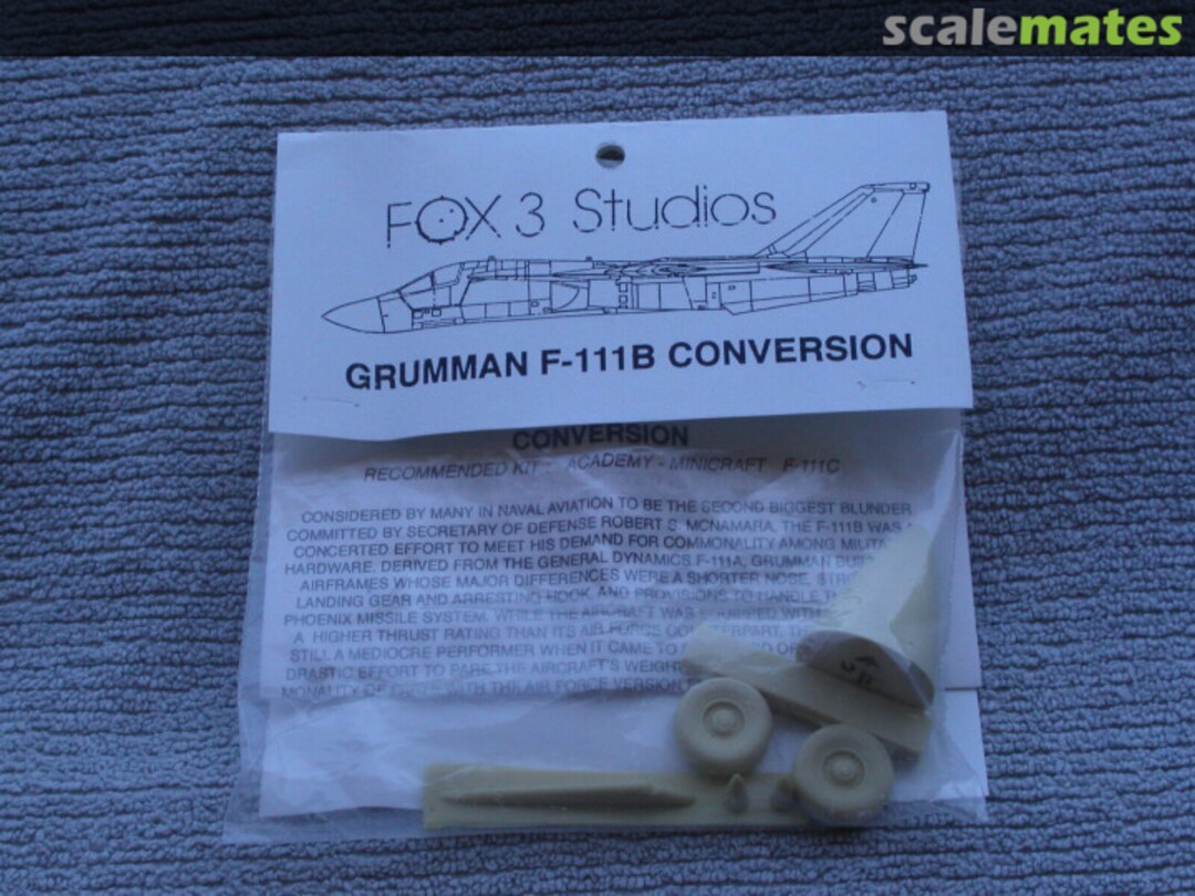 Boxart Grumman F-111B Conversion 48111 Fox 3 Studios Boxart Grumman F-111B Conversion 48111 Fox 3 Studios