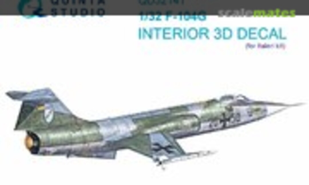 1:32 F-104G interior 3D decals (Quinta Studio QD32141) QD32141