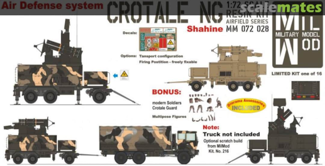 Boxart Crotale NG - Air Defense System on trailer MM 072-028 Mil Mod Boxart Crotale NG - Air Defense System on trailer MM 072-028 Mil Mod