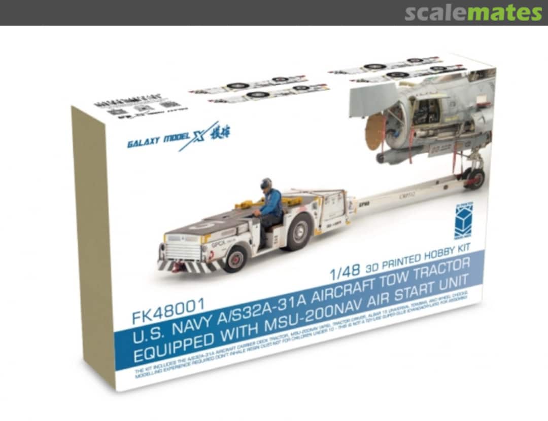 Boxart U.S. Navy A/S32A-31A Aircraft Tow Tractor Equipped With MSU-200NAV Air Start Unit FK48001 Galaxy Model Boxart U.S. Navy A/S32A-31A Aircraft Tow Tractor Equipped With MSU-200NAV Air Start Unit FK48001 Galaxy Model