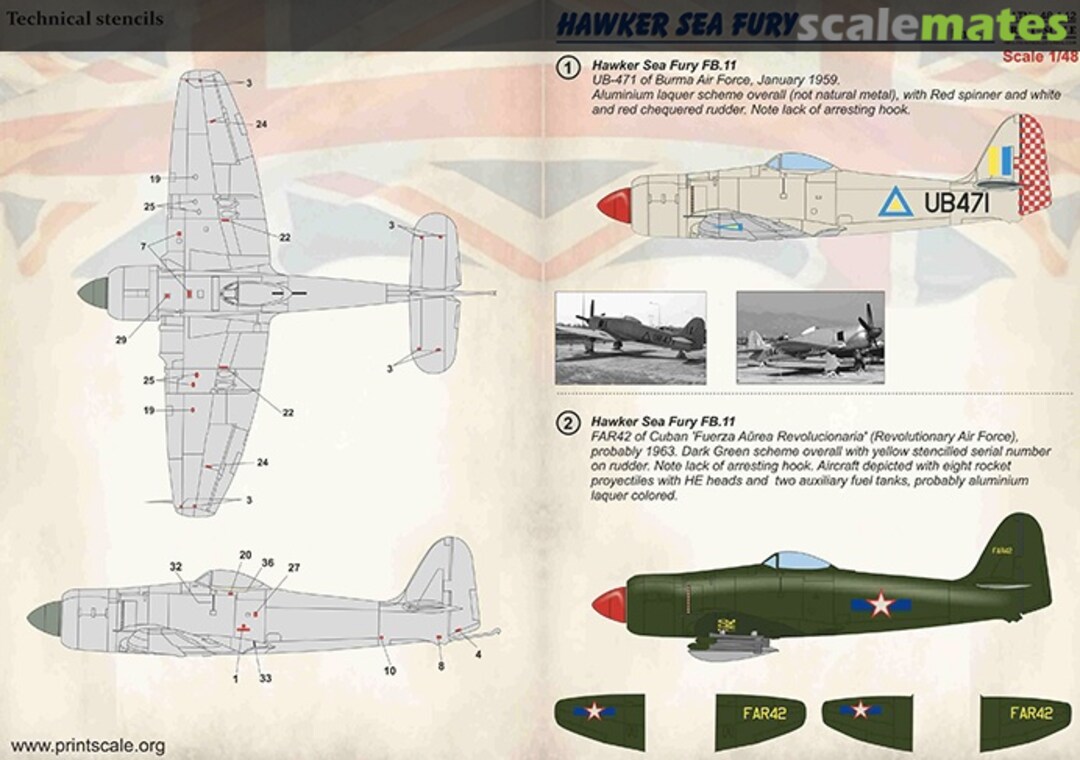 Boxart Hawker Sea Fury 48-142 Print Scale Boxart Hawker Sea Fury 48-142 Print Scale