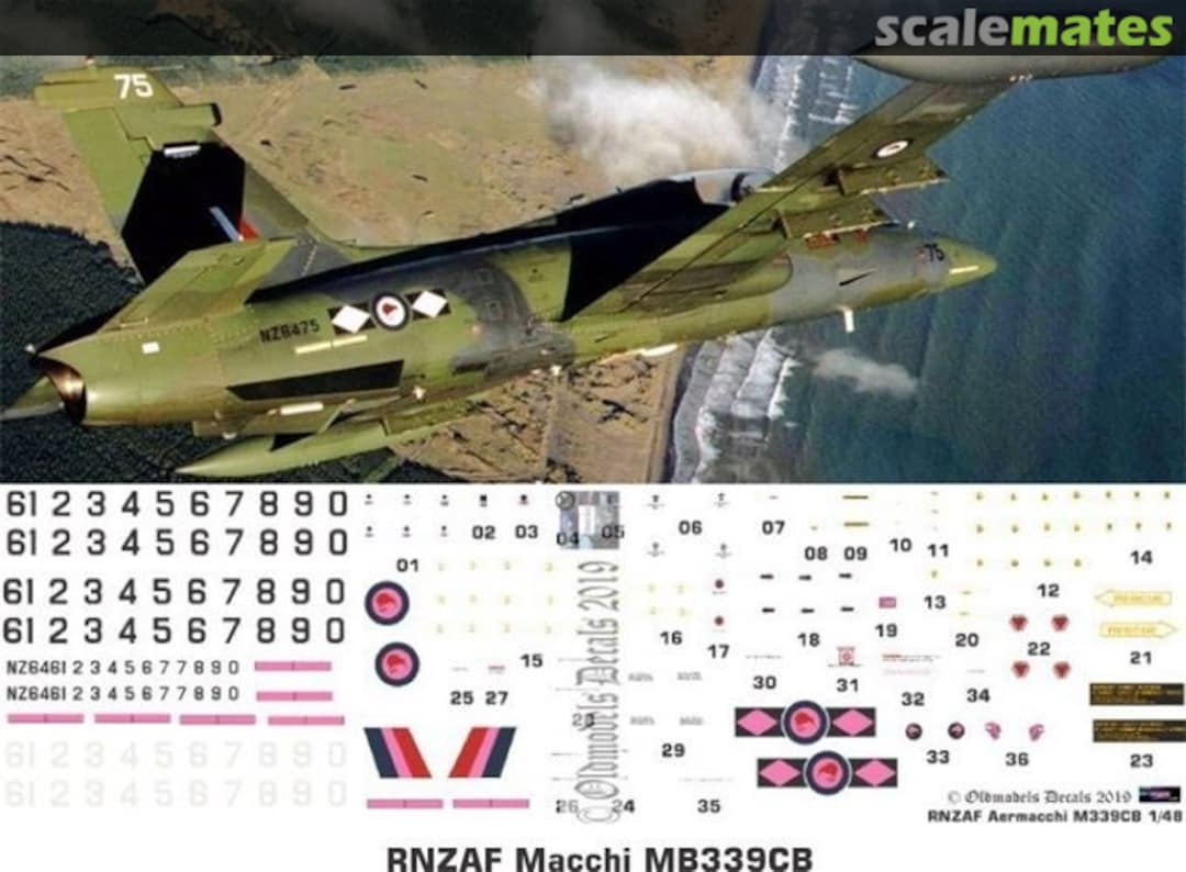 Boxart RNZAF Macchi MB339CB OMD0966 Oldmodels Decals Boxart RNZAF Macchi MB339CB OMD0966 Oldmodels Decals