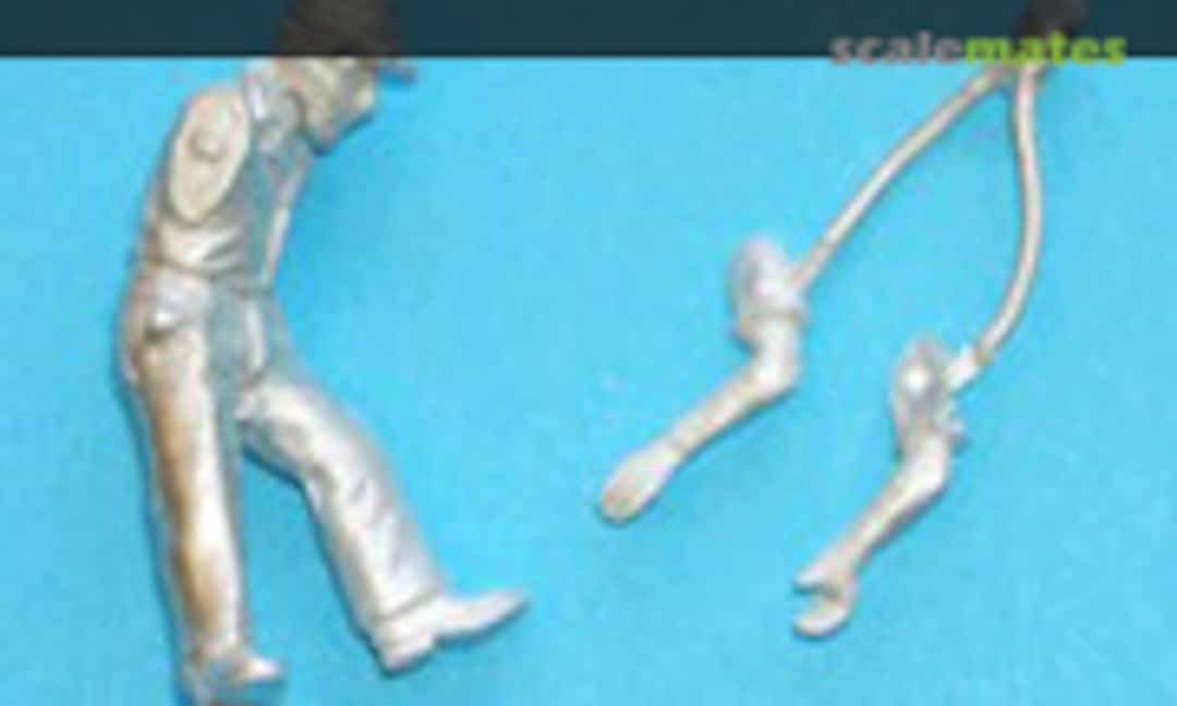 1:43 1980's Pit crewman leaning forward to hold a wheel (S & D Models PHMO010)