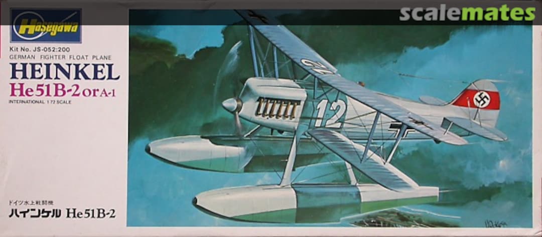 Boxart Heinkel He51B-2 or A-1 JS-052:200 Hasegawa Boxart Heinkel He51B-2 or A-1 JS-052:200 Hasegawa