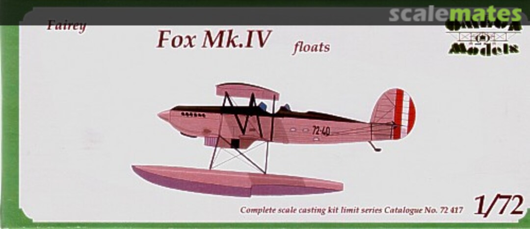 Boxart Fairey Fox Mk.IV 72417 Omega Models Boxart Fairey Fox Mk.IV 72417 Omega Models