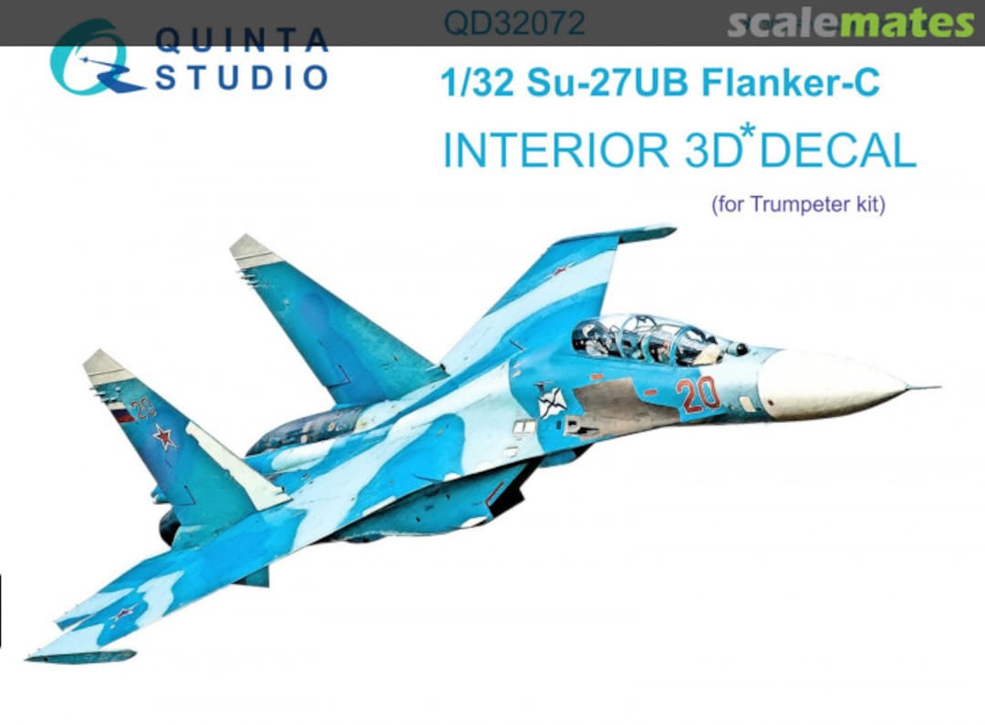 Boxart Su-27UB Flanker-C interior 3D decals QD32072 Quinta Studio Boxart Su-27UB Flanker-C interior 3D decals QD32072 Quinta Studio