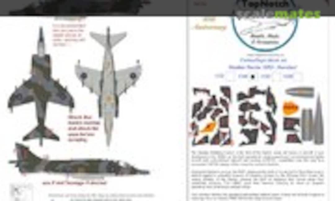 1:24 BAe Harrier GR.3 - standard camouflage pattern paint mask (TopNotch TNM24-M183) TNM24-M183