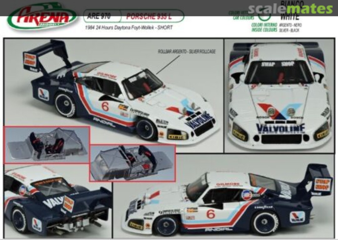 Boxart Porsche 935 L #935 L "VALVOLINE" AREDE970 Arena Modelli Boxart Porsche 935 L #935 L "VALVOLINE" AREDE970 Arena Modelli