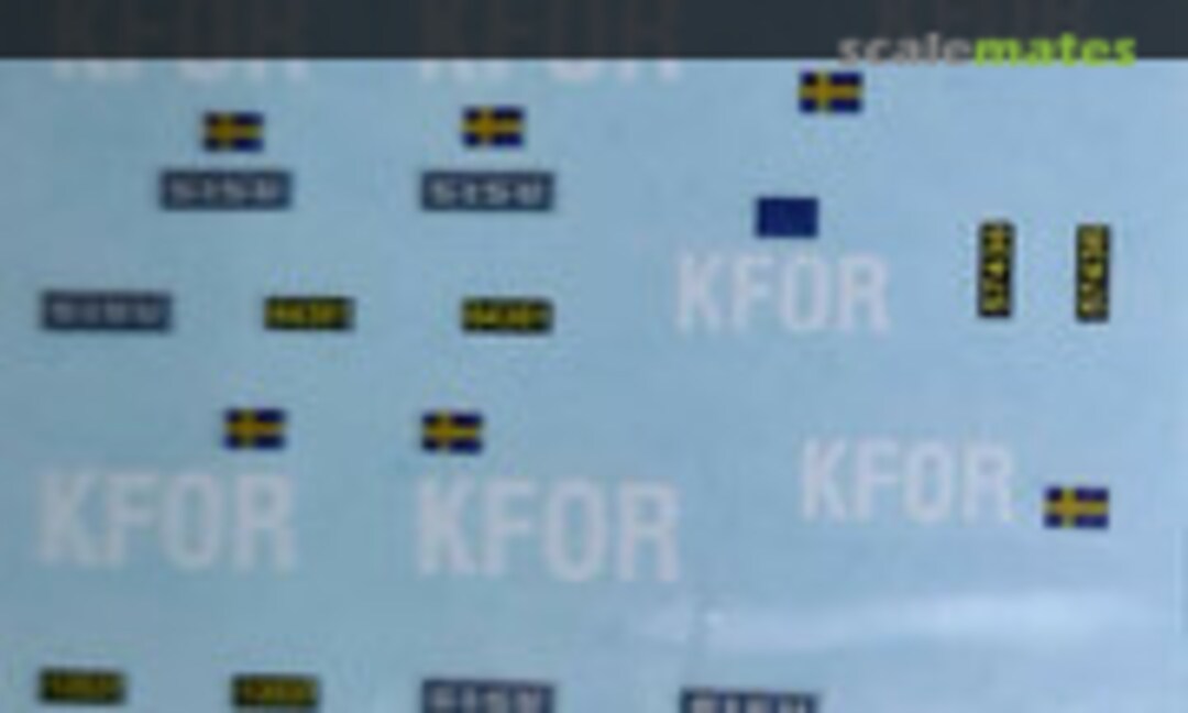 1:72 Swedish KFOR "Pasi" decals (Combat Models COMDEC0038) COMDEC0038