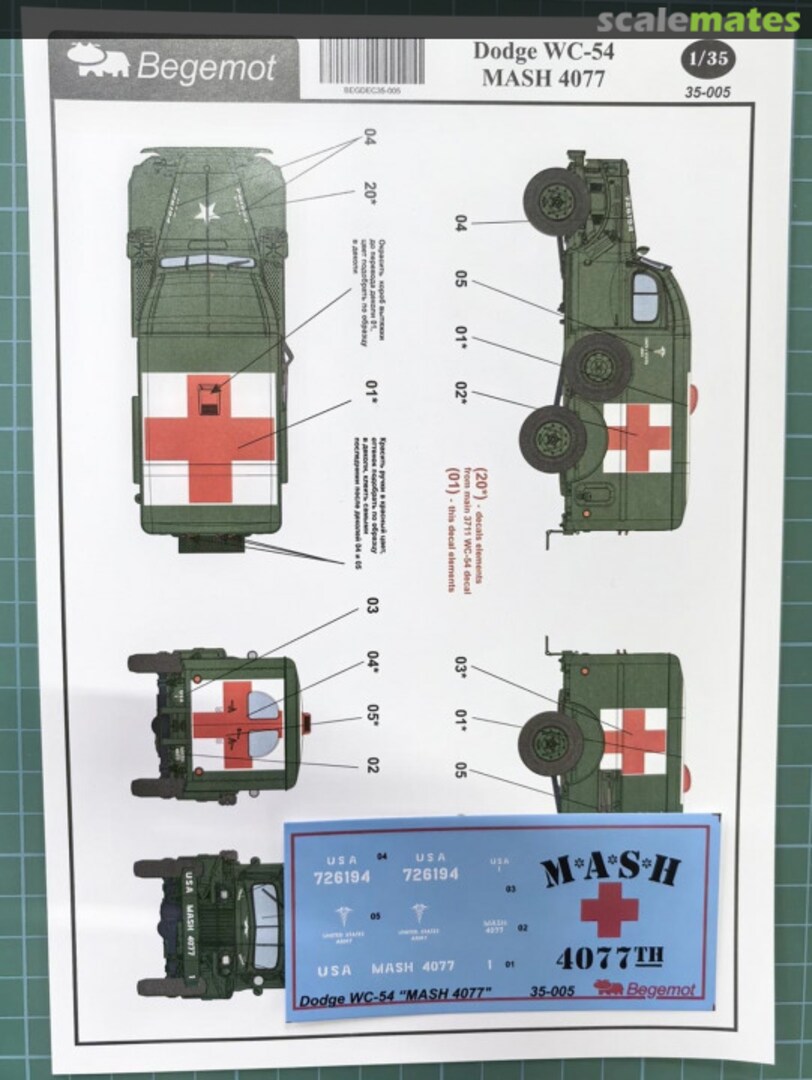 Boxart Dodge WC-54 35-005 Begemot Boxart Dodge WC-54 35-005 Begemot