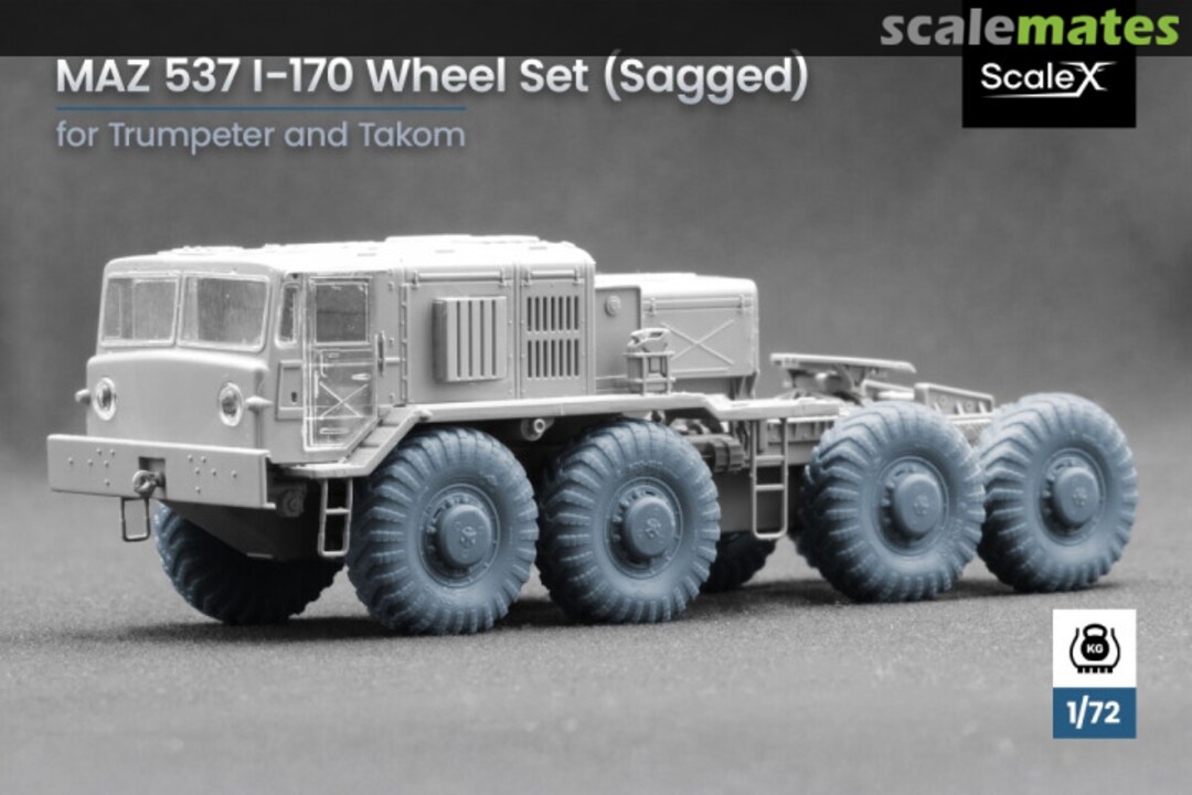 Boxart MAZ-537 I-170 Wheel Set (Sagged) WM 72005S ScaleX
