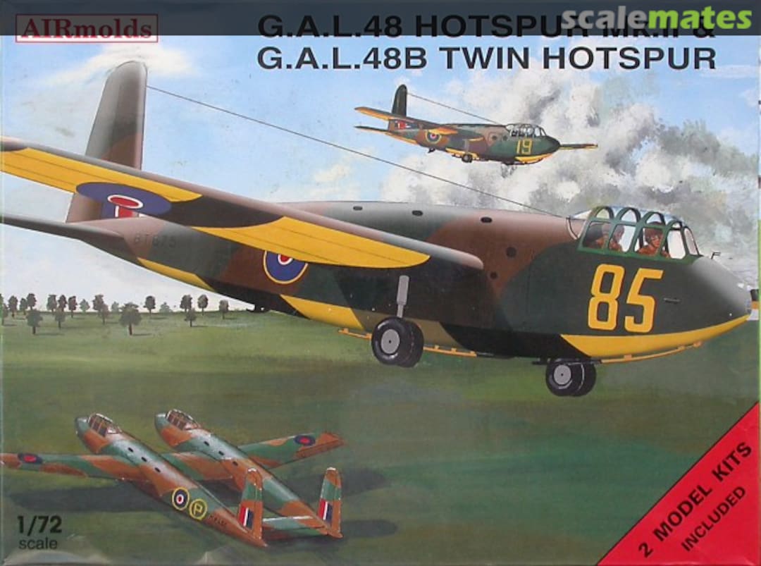 Boxart G.A.L.48 Hotspur Mk.II & G.A.L.48B Twin Hotspur 72003 AIRmolds Boxart G.A.L.48 Hotspur Mk.II & G.A.L.48B Twin Hotspur 72003 AIRmolds