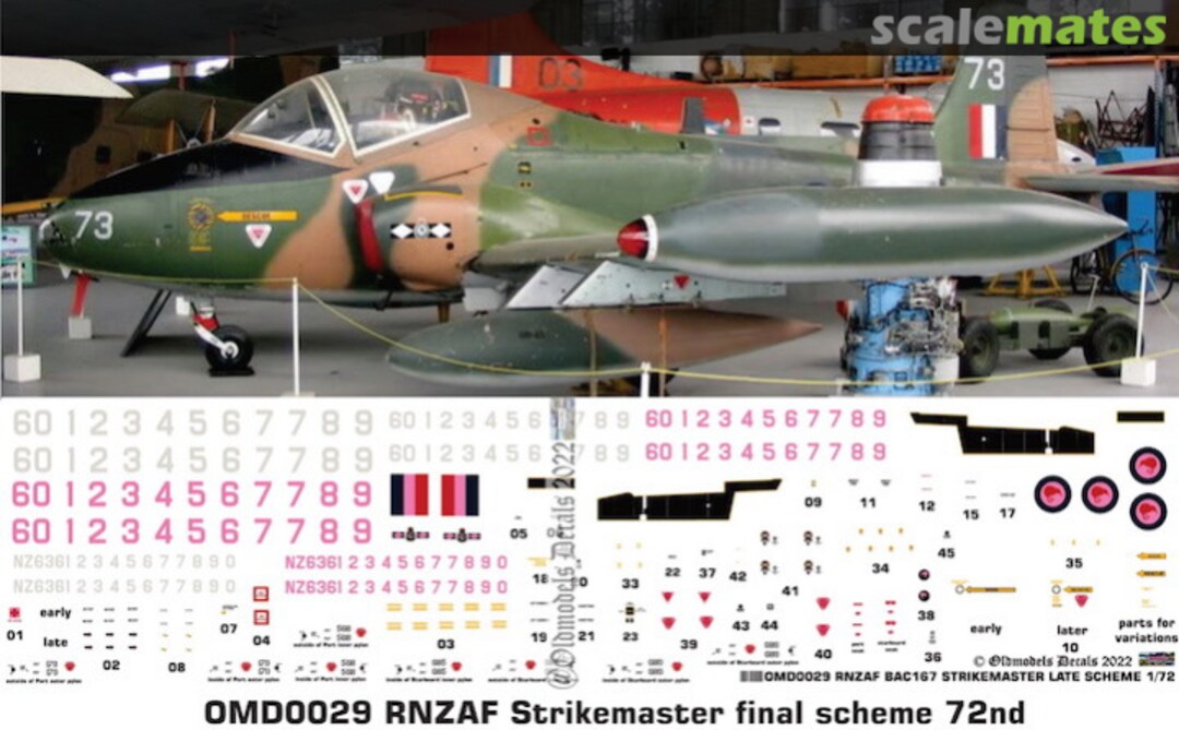 Boxart RNZAF Strikemaster late/final scheme OMD0029 Oldmodels Decals