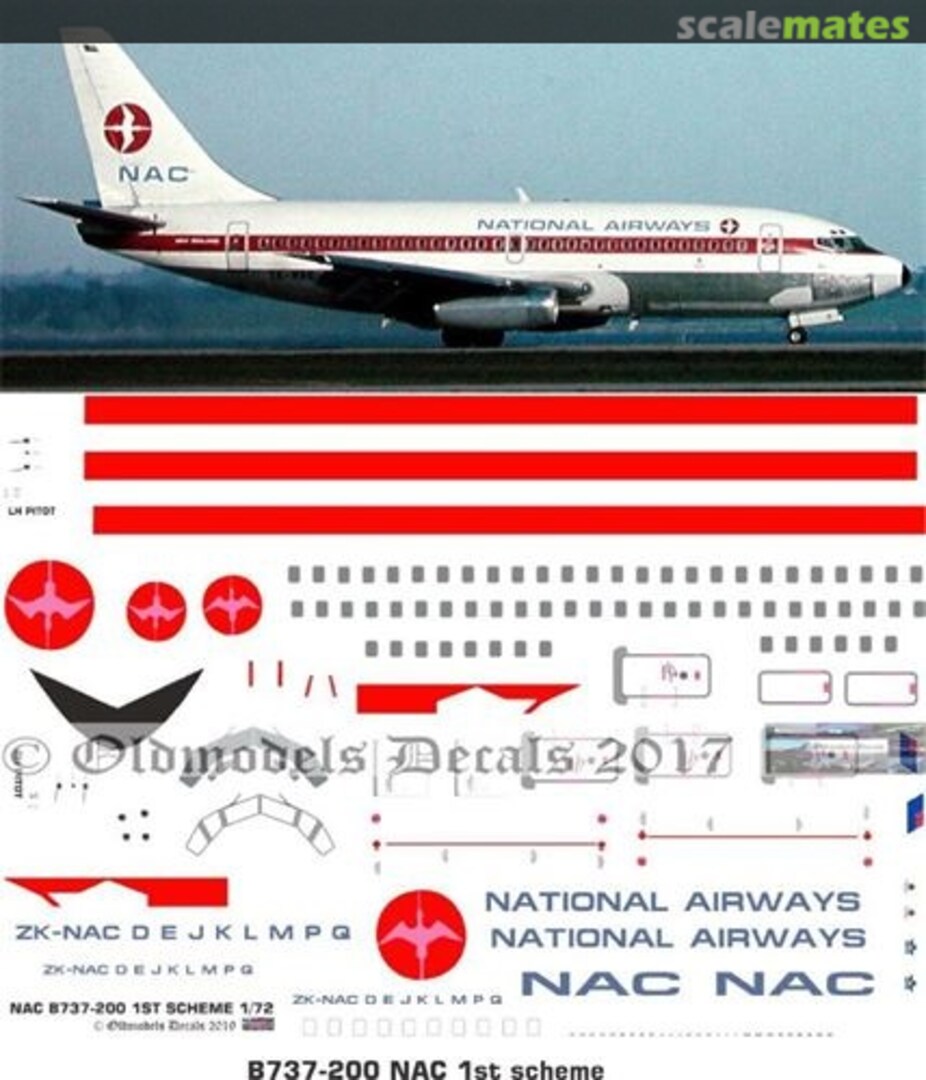 Boxart NAC 1st B737-200 OMD0044 Oldmodels Decals Boxart NAC 1st B737-200 OMD0044 Oldmodels Decals