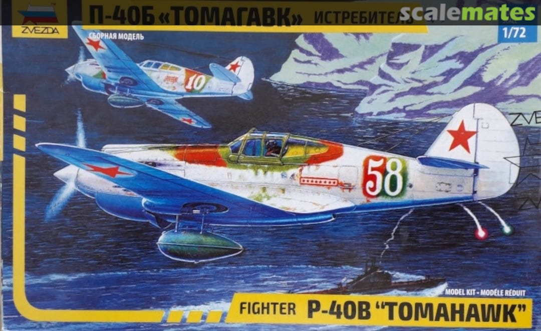 Boxart Fighter P-40B "Tomahawk" 7201 Zvezda Boxart Fighter P-40B "Tomahawk" 7201 Zvezda
