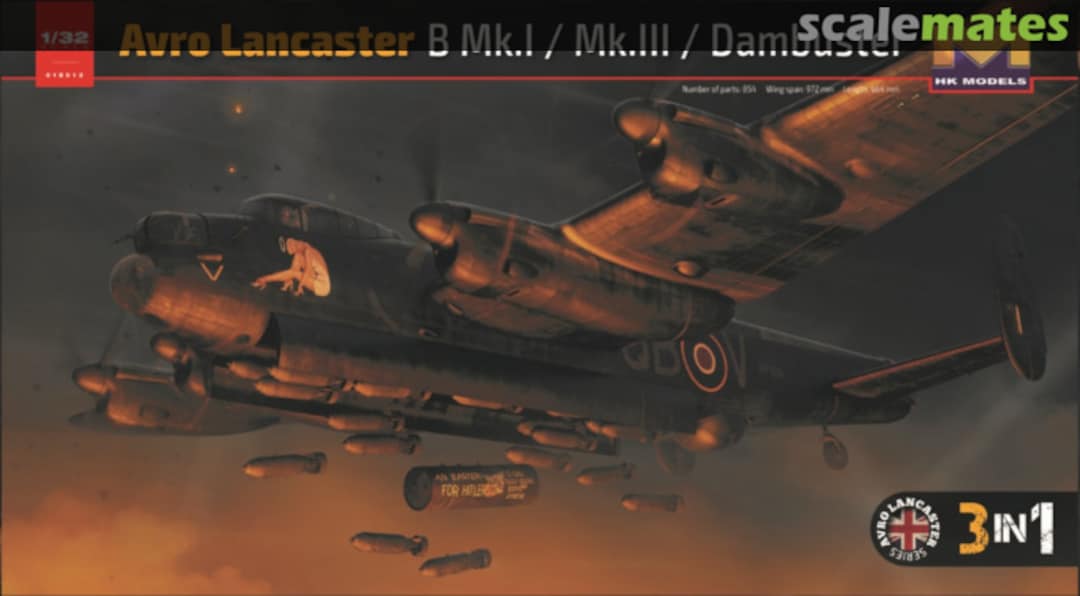 Boxart Avro Lancaster B MkI/ B MkIII/ Dambuster 01E012 HK Models