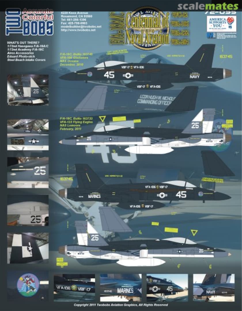 Boxart F/A-18A/C Centennial of Naval Aviation 72-095 TwoBobs Aviation Graphics Boxart F/A-18A/C Centennial of Naval Aviation 72-095 TwoBobs Aviation Graphics