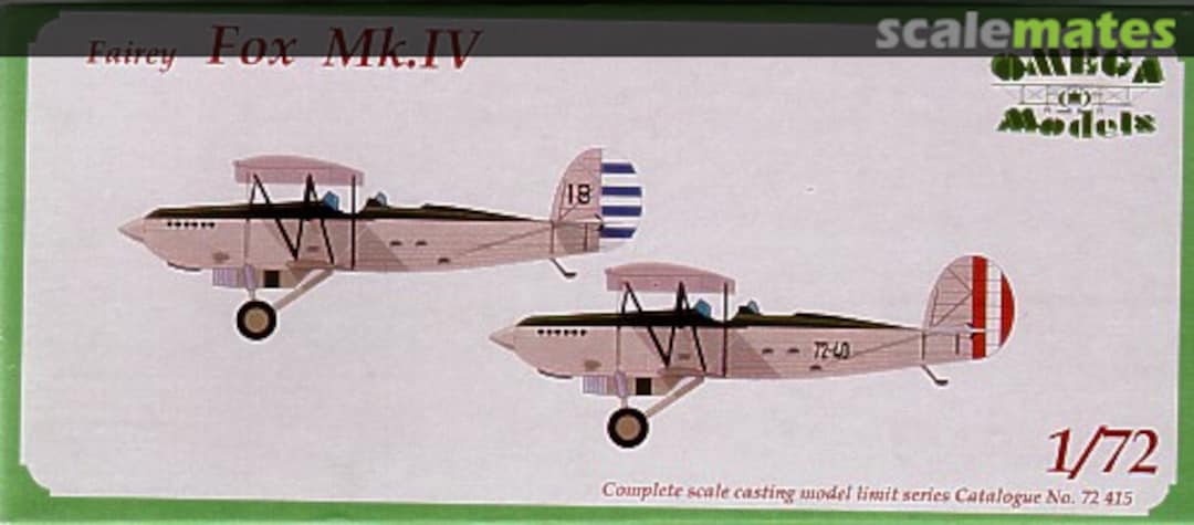 Boxart Fairey Fox Mk.IV 72415 Omega Models Boxart Fairey Fox Mk.IV 72415 Omega Models