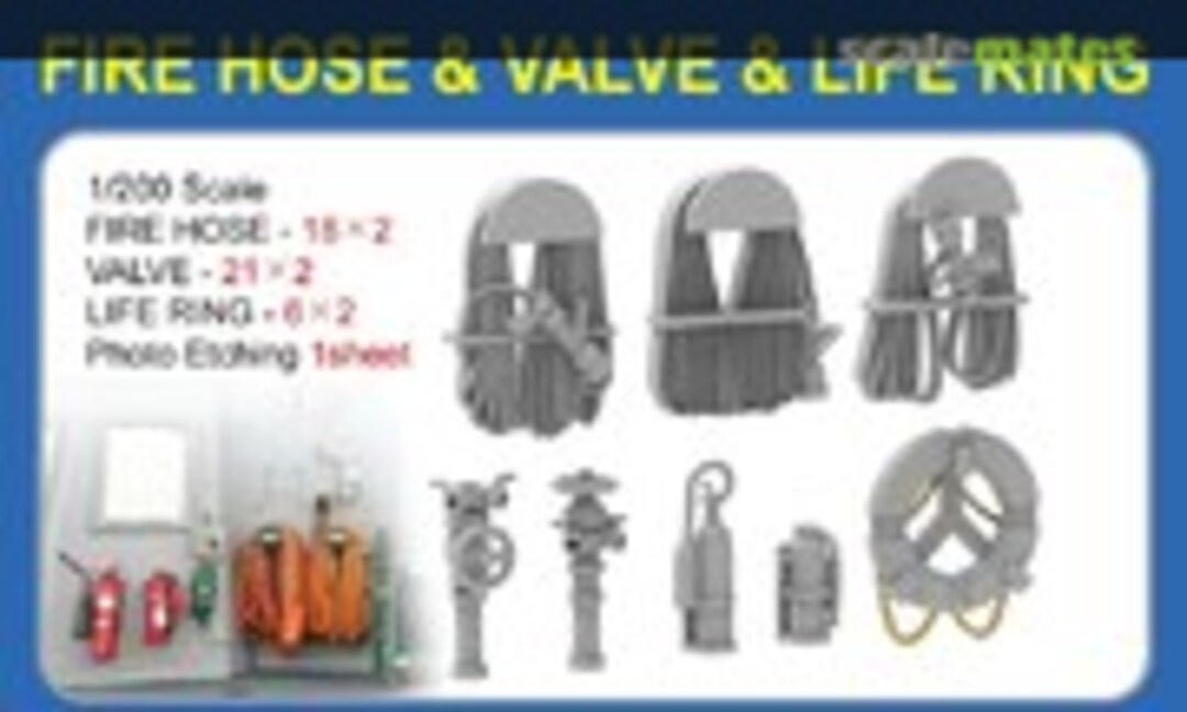 1:200 Fire Hose & Valve & Life Ring Set (HS Models HSM-U200056S) HSM-U200056S