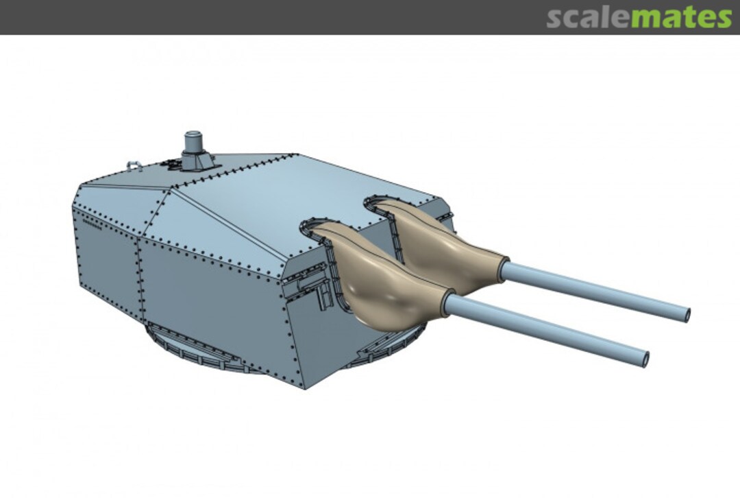 Boxart Bismarck-class and Scharnhorst-class 15 cm Turret with integrated barrels 71-DKM 15cm trt int brls Model Monkey Boxart Bismarck-class and Scharnhorst-class 15 cm Turret with integrated barrels 71-DKM 15cm trt int brls Model Monkey