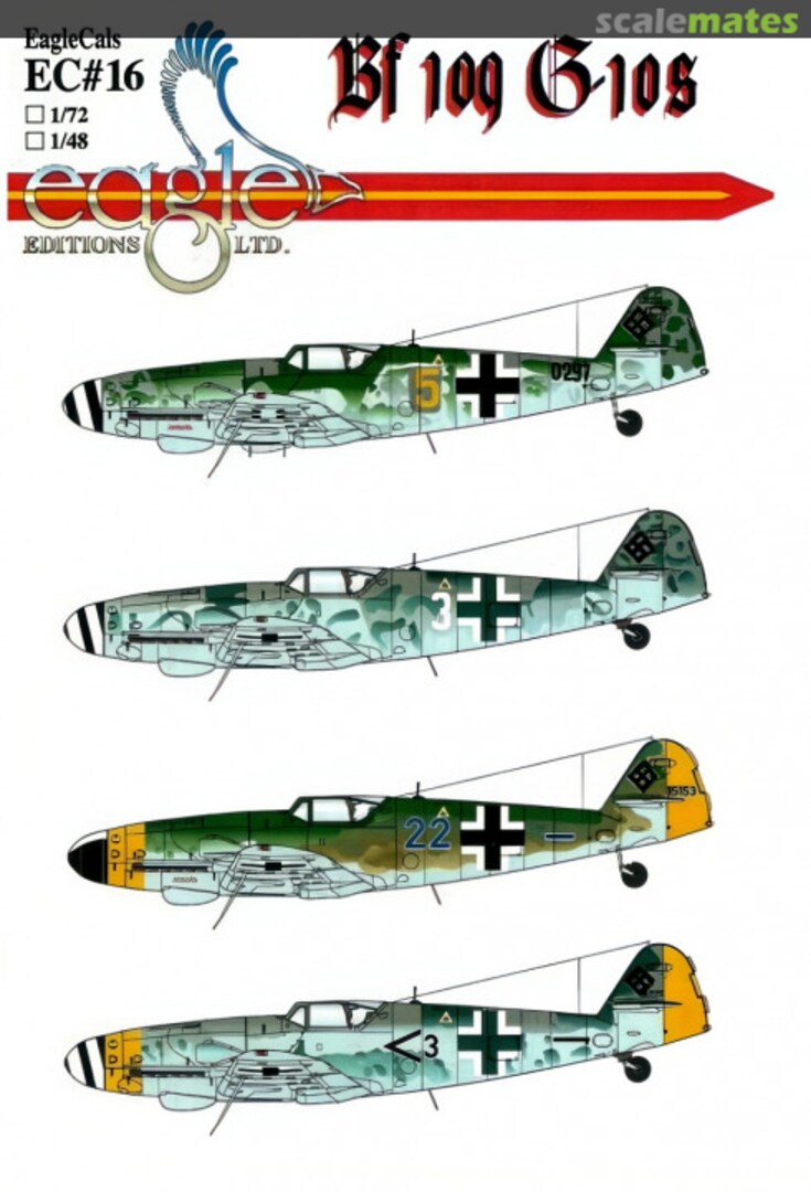 Boxart Bf 109 G-10s EagleCals EC72-16 Eagle Editions Boxart Bf 109 G-10s EagleCals EC72-16 Eagle Editions