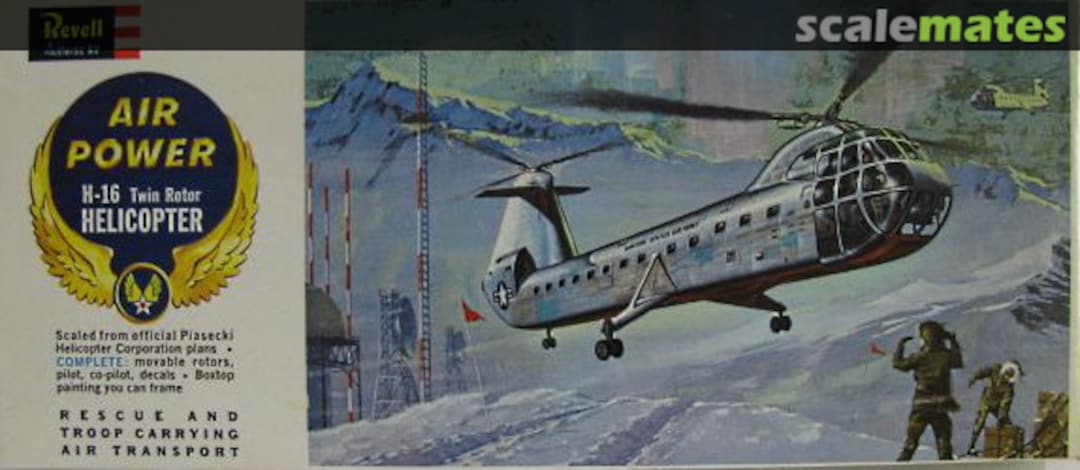 Boxart H-16 Twin Rotor Helicopter H138-130 Revell Boxart H-16 Twin Rotor Helicopter H138-130 Revell