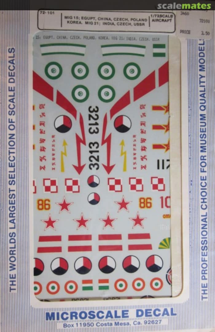 Boxart MiG 15 & MiG 21 72-101 Microscale Boxart MiG 15 & MiG 21 72-101 Microscale