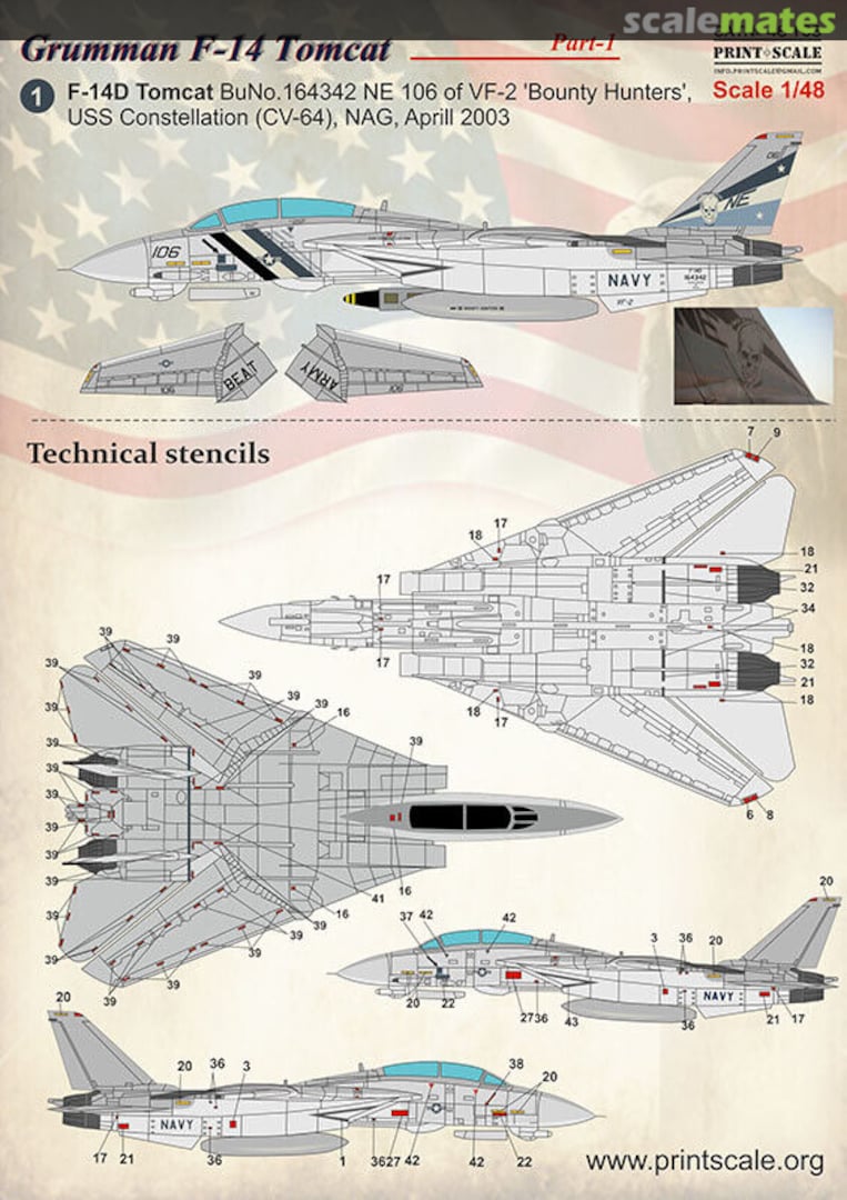 Boxart Grumman F-14 Tomcat Part 1 48-163 Print Scale Boxart Grumman F-14 Tomcat Part 1 48-163 Print Scale