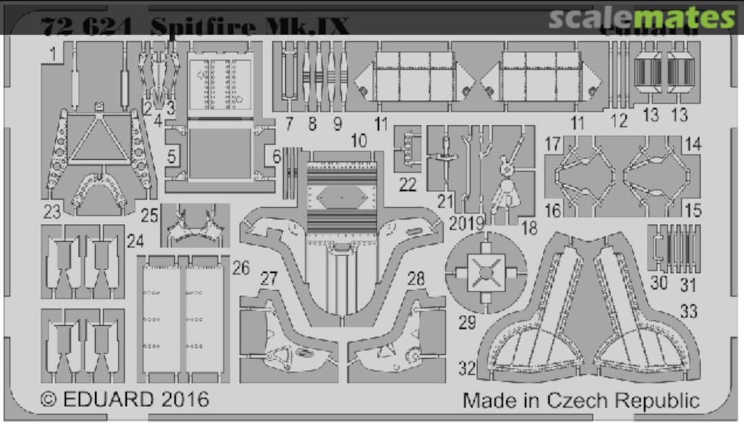 Boxart Spitfire Mk.IX detail set 72624 Eduard Boxart Spitfire Mk.IX detail set 72624 Eduard