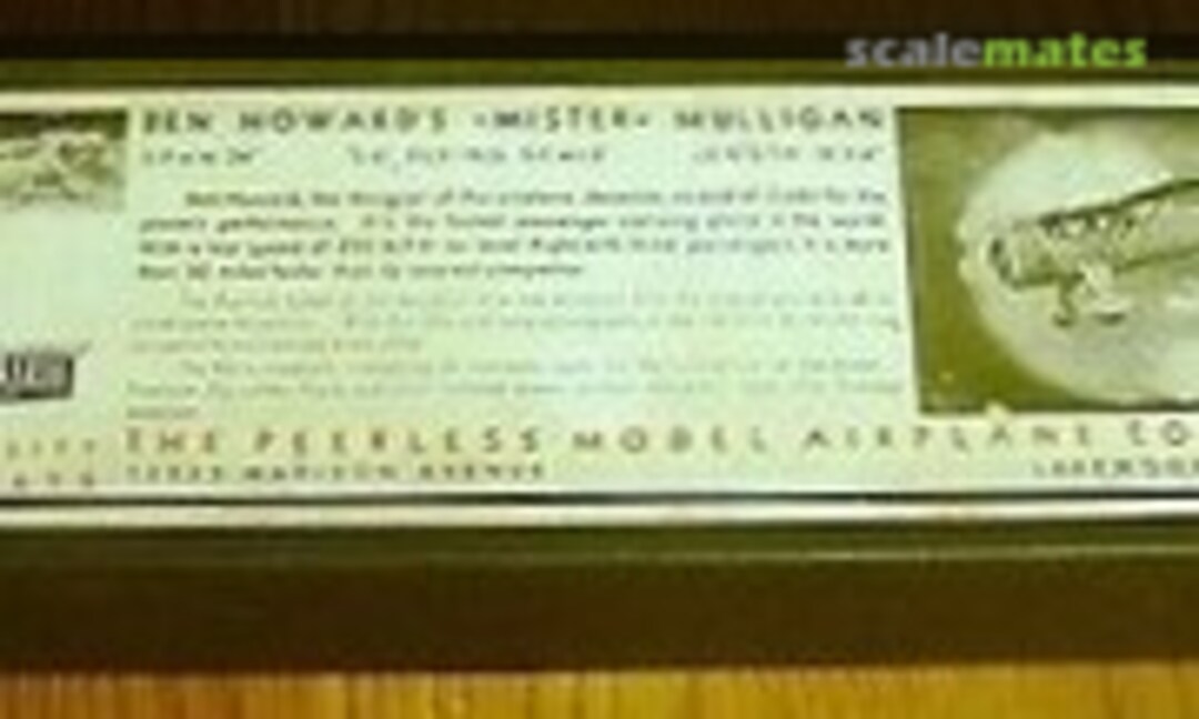 1:16 Ben Howard's Mister Mulligan (Peerless Model Airplane Company )