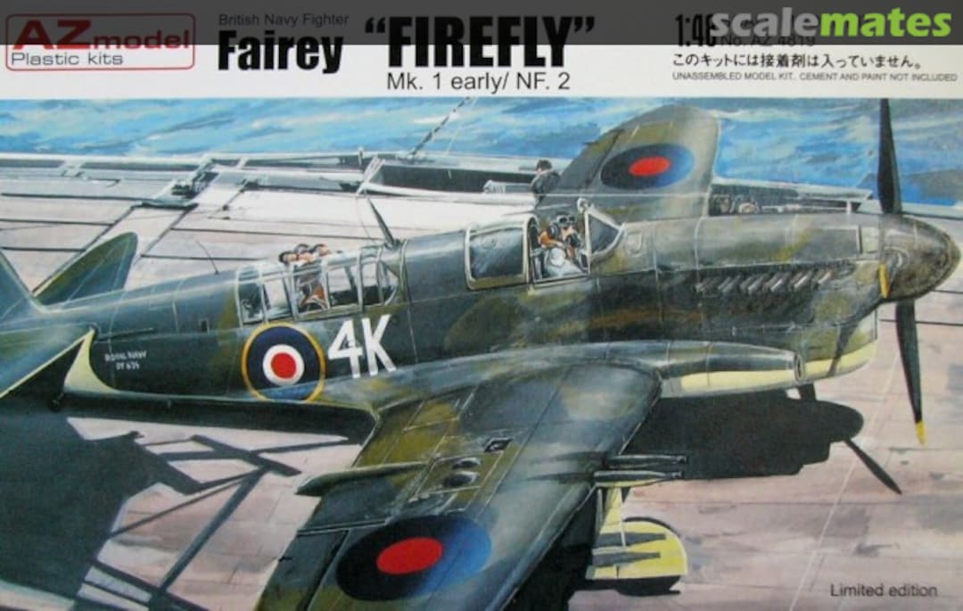 Boxart Fairey Firefly Mk.I early / NF.2 AZ4819 AZmodel Boxart Fairey Firefly Mk.I early / NF.2 AZ4819 AZmodel