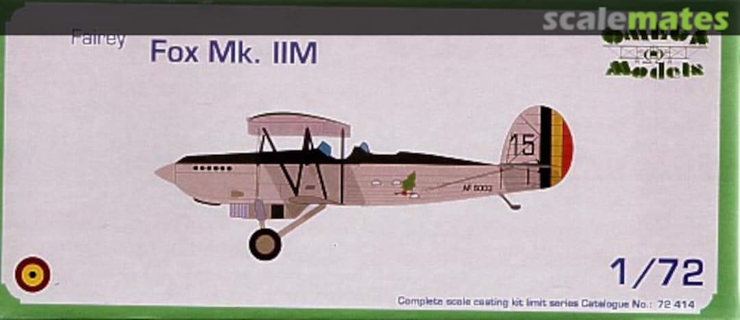 Boxart Fairey Fox Mk.II M 72414 Omega Models Boxart Fairey Fox Mk.II M 72414 Omega Models