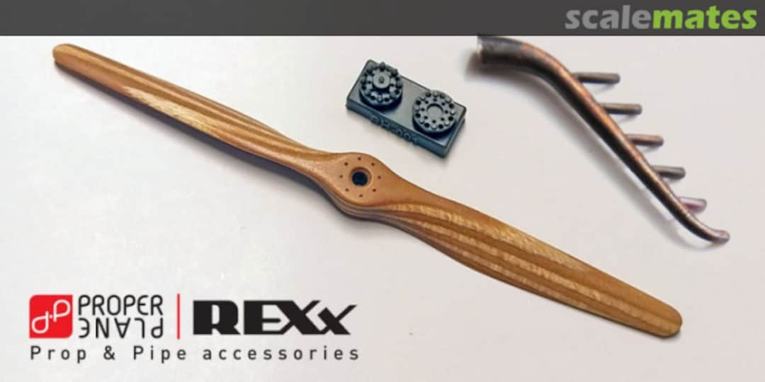 Boxart Junkers D.1 Axial wooden propeller with exhaust pipe PR-001-32050 Proper Plane