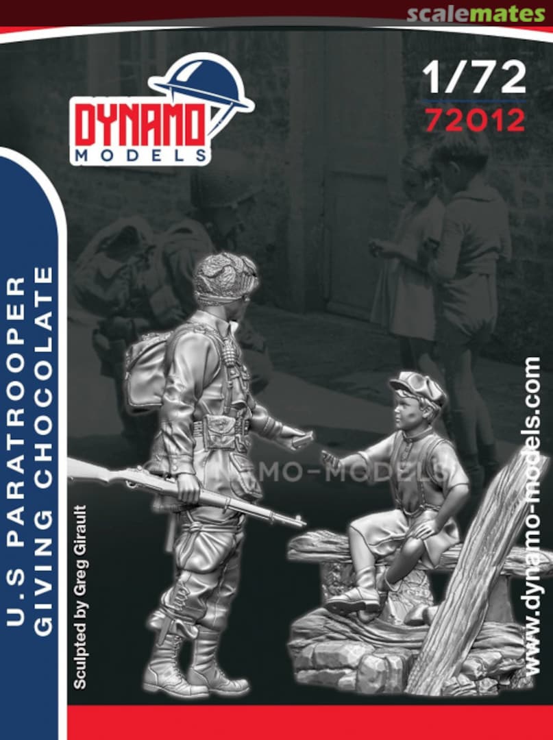 Boxart U.S. Paratrooper giving chocolate 72012 Dynamo Models Boxart U.S. Paratrooper giving chocolate 72012 Dynamo Models