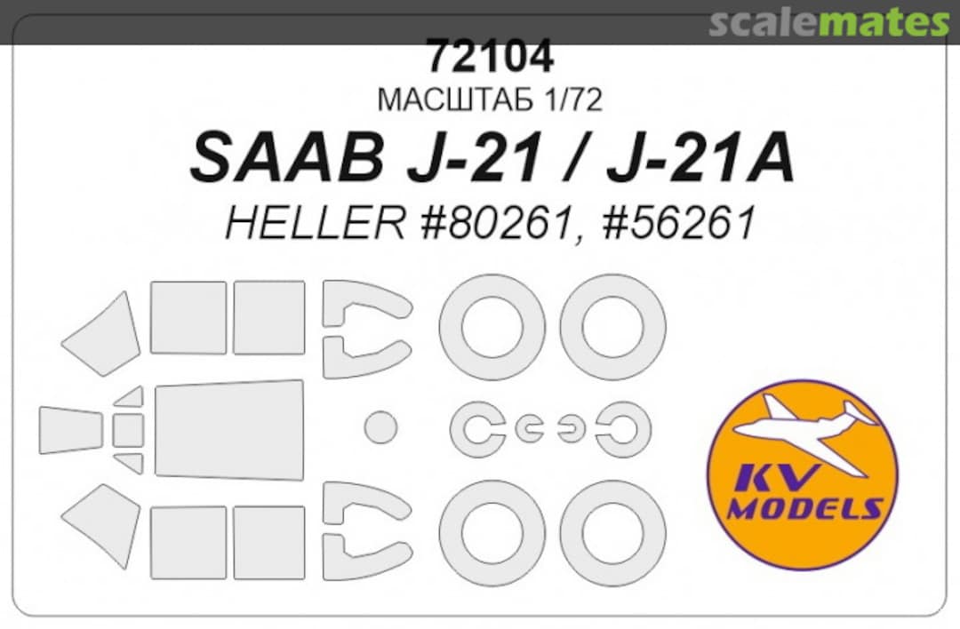 Boxart SAAB J-21 / J-21A 72104 KV Models Boxart SAAB J-21 / J-21A 72104 KV Models