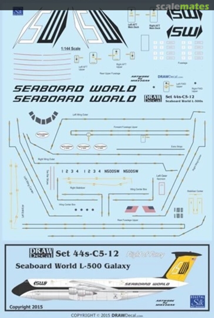 Boxart Seaboard World L-500 Galaxy 44-C5-12 Draw Decal