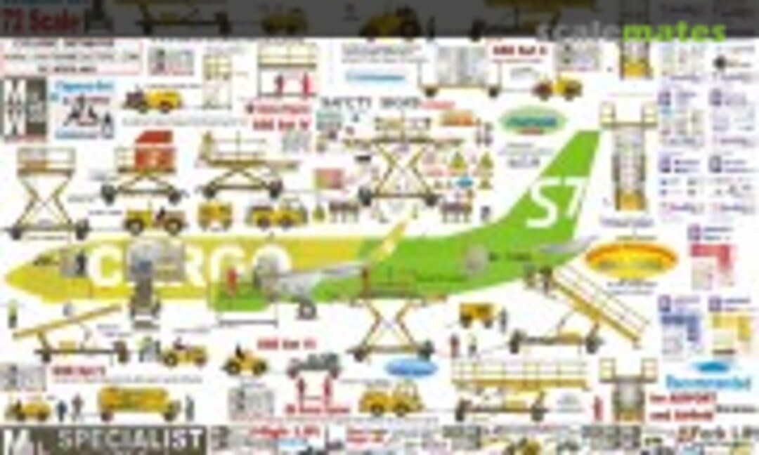 1:72 Ground Service Equipment Set - 10 Tractors/Tugs & 10 Trailers (Mil Mod 072 160) 072 160