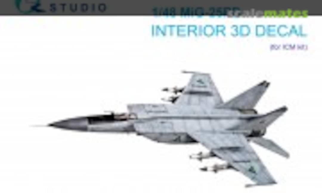 1:48 MiG-25PD interior 3D decals (with 3D-printed resin parts) (Quinta Studio QD+48560) QD+48560