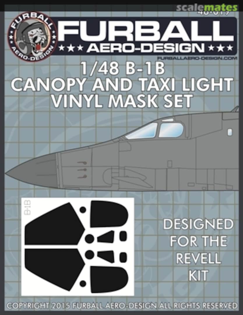 Boxart B-1B Canopy and Taxi Light Vinyl Mask Set 48-019 Furball Aero-Design Boxart B-1B Canopy and Taxi Light Vinyl Mask Set 48-019 Furball Aero-Design