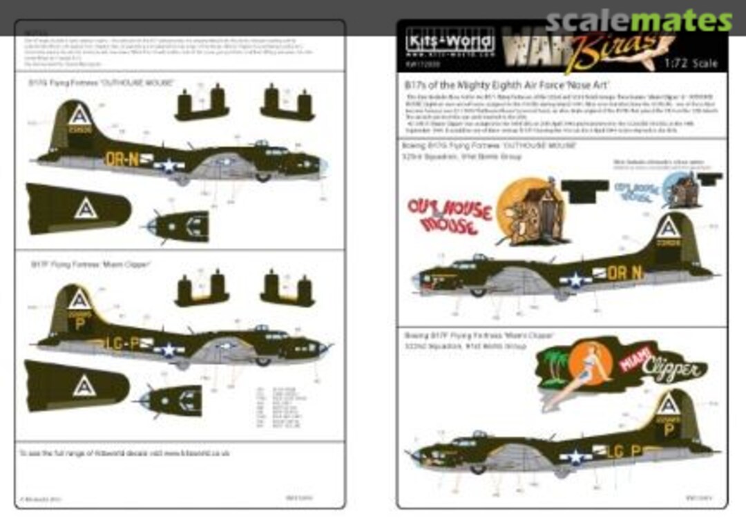Boxart B-17F/G Flying Fortress KW172059 Kits-World Boxart B-17F/G Flying Fortress KW172059 Kits-World
