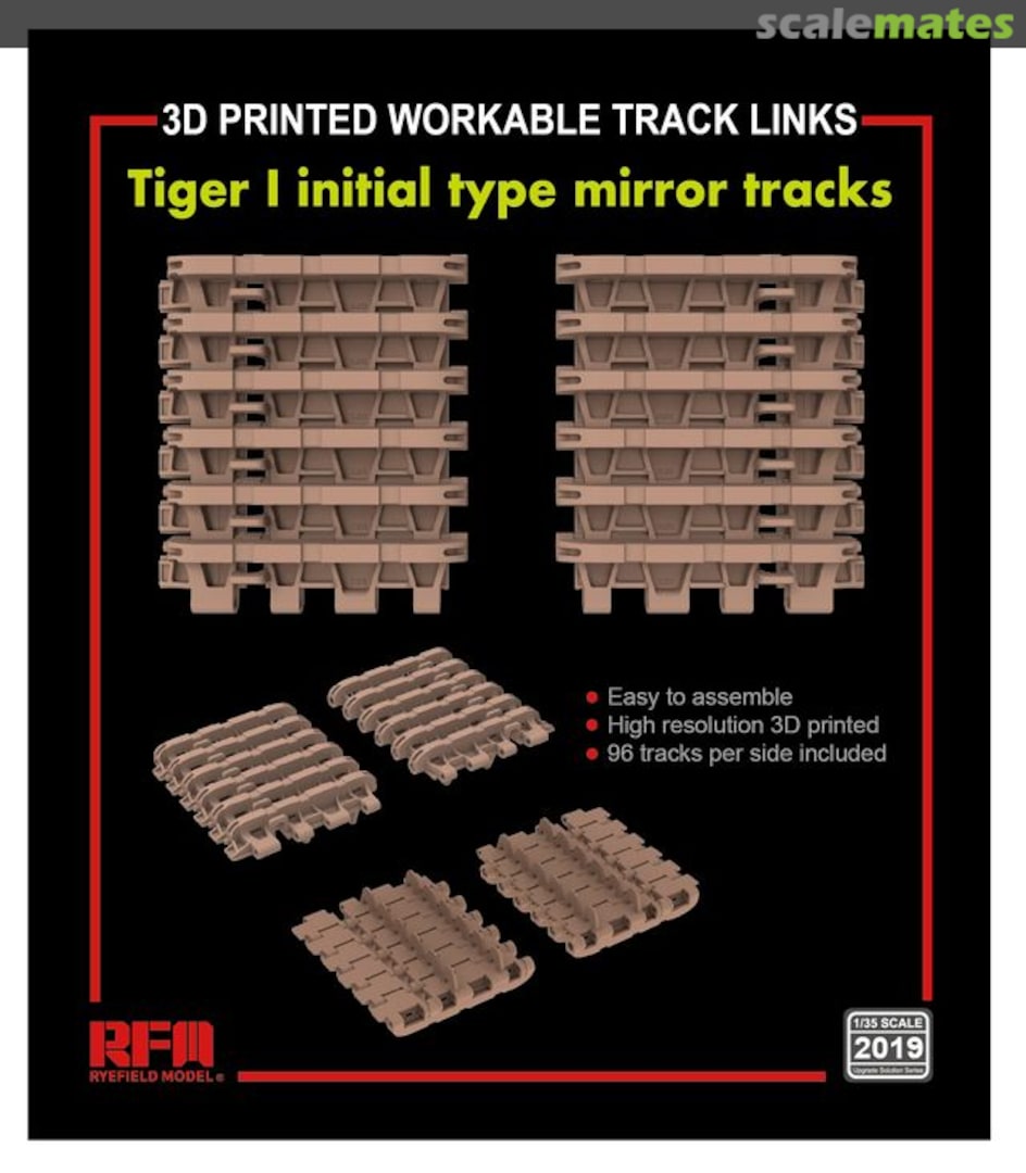 Boxart Tiger I Initial Type Mirror Tracks RM-2019 Rye Field Model Boxart Tiger I Initial Type Mirror Tracks RM-2019 Rye Field Model