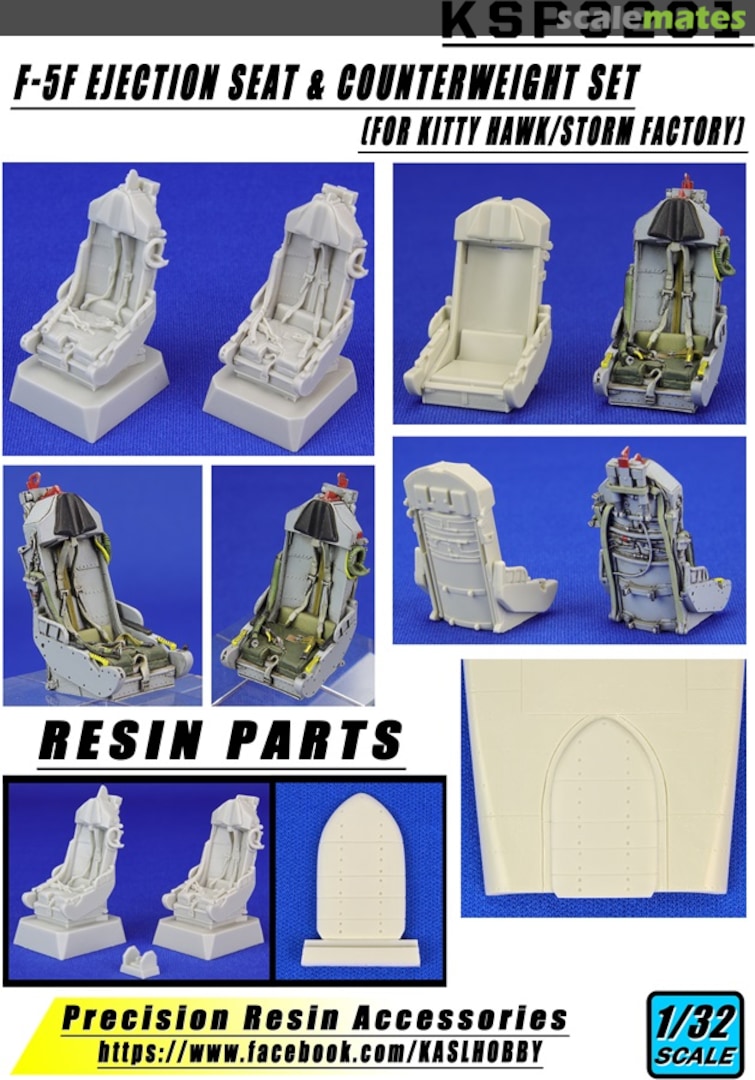 Boxart F-5F Ejection Seat & Counterweight Set KSP3201 Kasl Hobby Boxart F-5F Ejection Seat & Counterweight Set KSP3201 Kasl Hobby