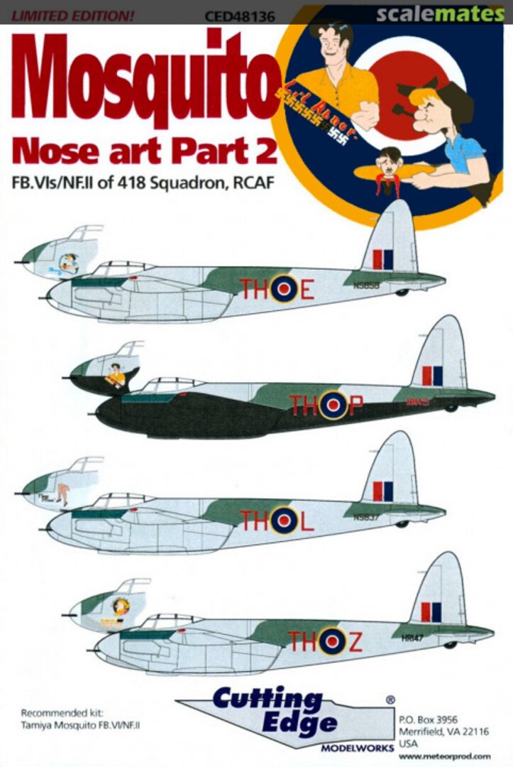 Boxart Mosquito Nose Art Part 2 CED48136 Cutting Edge Modelworks Boxart Mosquito Nose Art Part 2 CED48136 Cutting Edge Modelworks