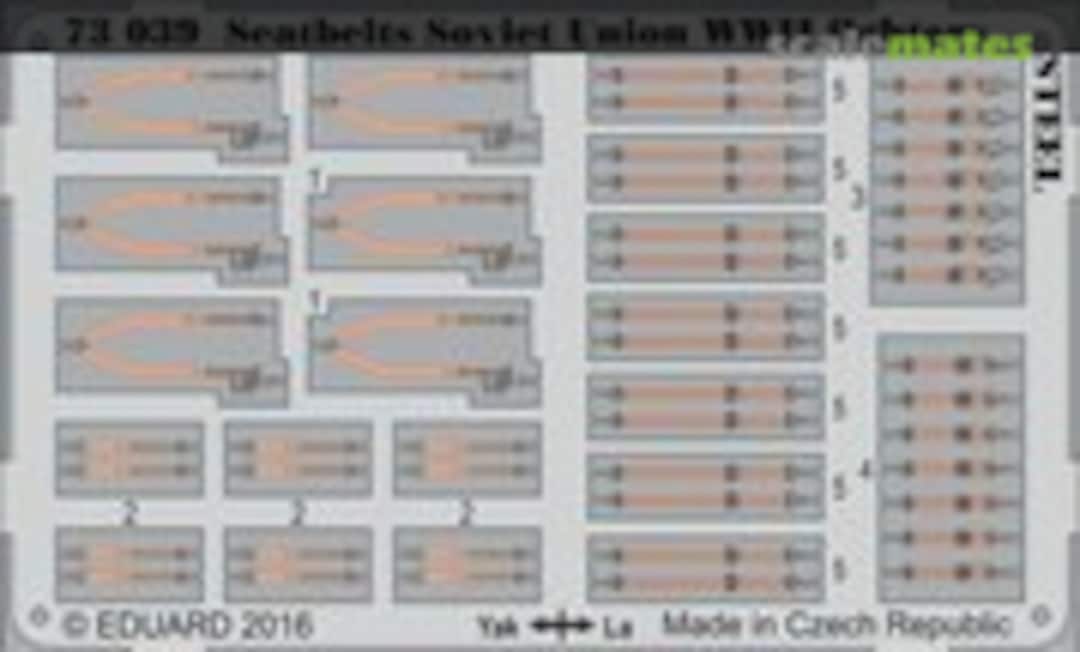 1:72 Seatbelts Soviet Union WWII fighters STEEL (Eduard 73039)