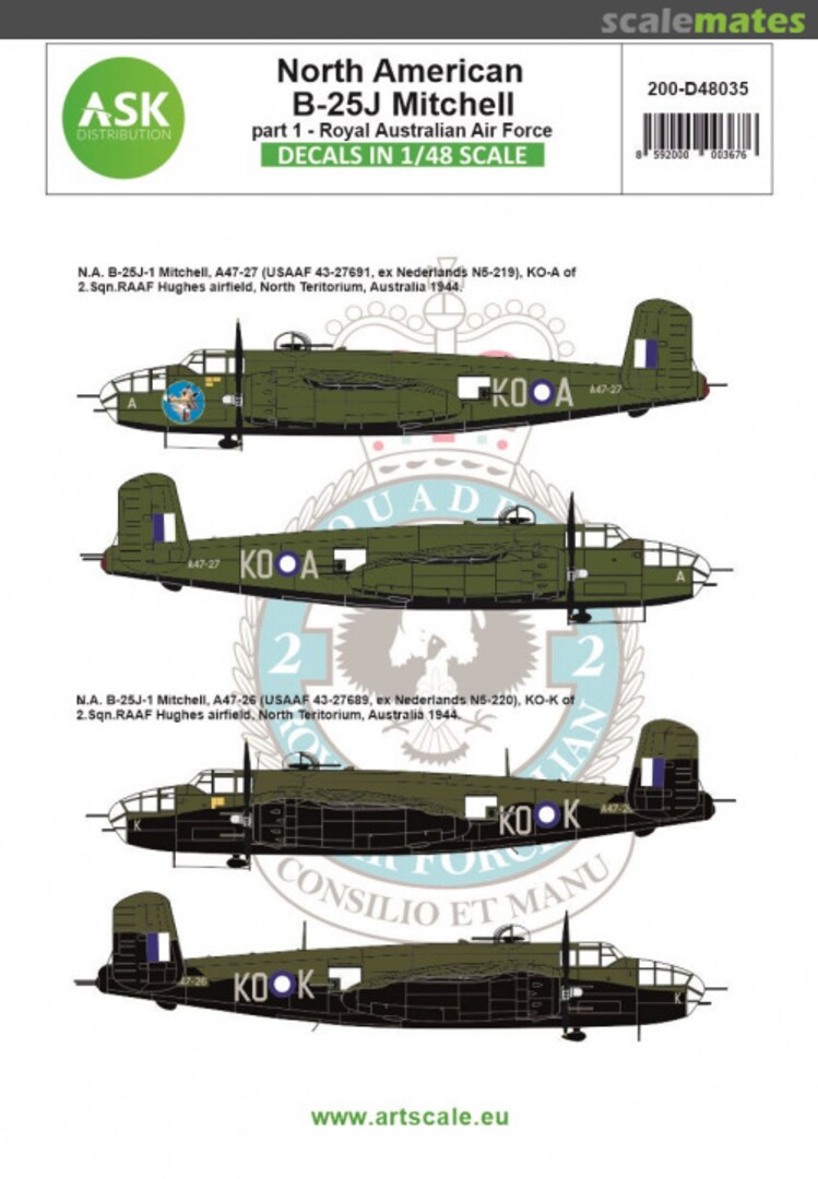 Boxart B-25J Mitchell 200-D48035 ASK Boxart B-25J Mitchell 200-D48035 ASK