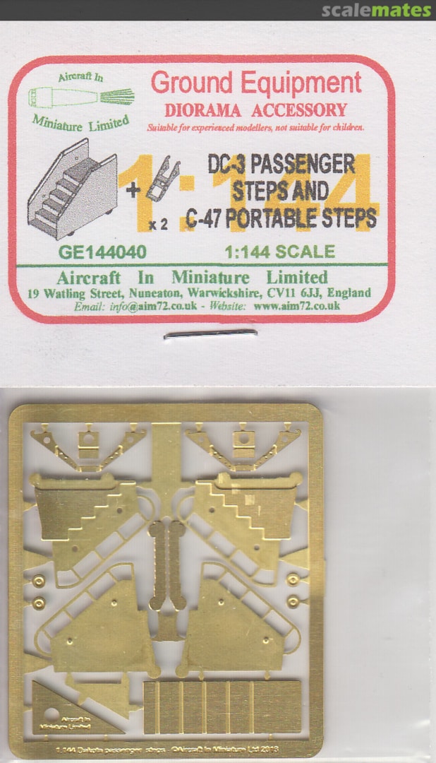 Boxart DC-3 Passenger Steps and C-47 Portable Steps GE144040 Aircraft In Miniature Ltd Boxart DC-3 Passenger Steps and C-47 Portable Steps GE144040 Aircraft In Miniature Ltd