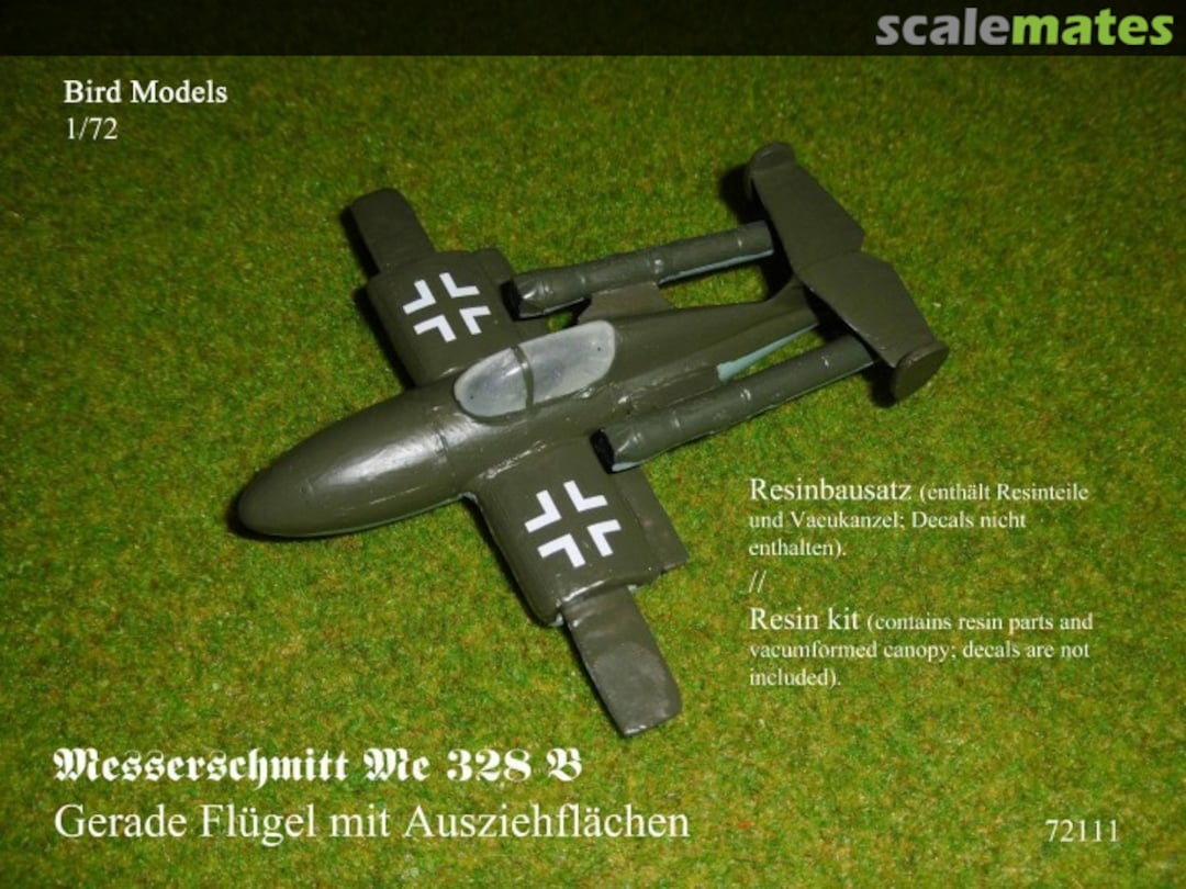 Boxart Messerschmitt Me 328 B mit geraden Ausziehflächen 72111 Bird Models Boxart Messerschmitt Me 328 B mit geraden Ausziehflächen 72111 Bird Models