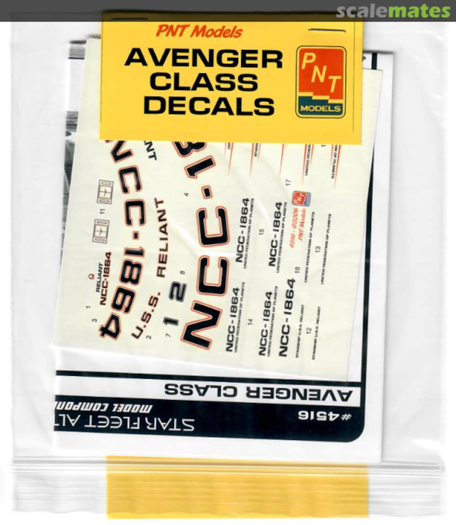 Boxart Avenger Class Decals 4516 PNT Models Boxart Avenger Class Decals 4516 PNT Models